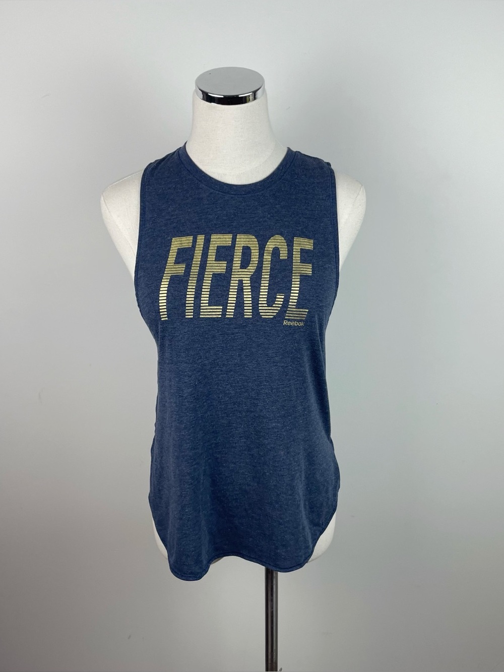 Reebok Blue Gold Fierce Tank Top Women XS Casual